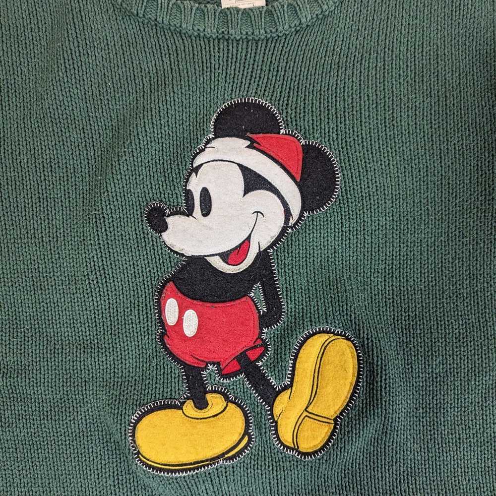 Vintage Disney Store Mickey Mouse Green Holiday S… - image 3