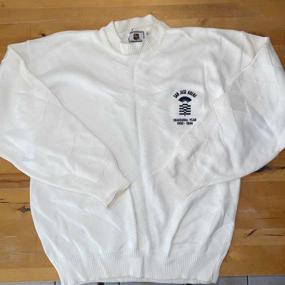 NHL San Jose Arena White Mens Vintage Sweater - image 2