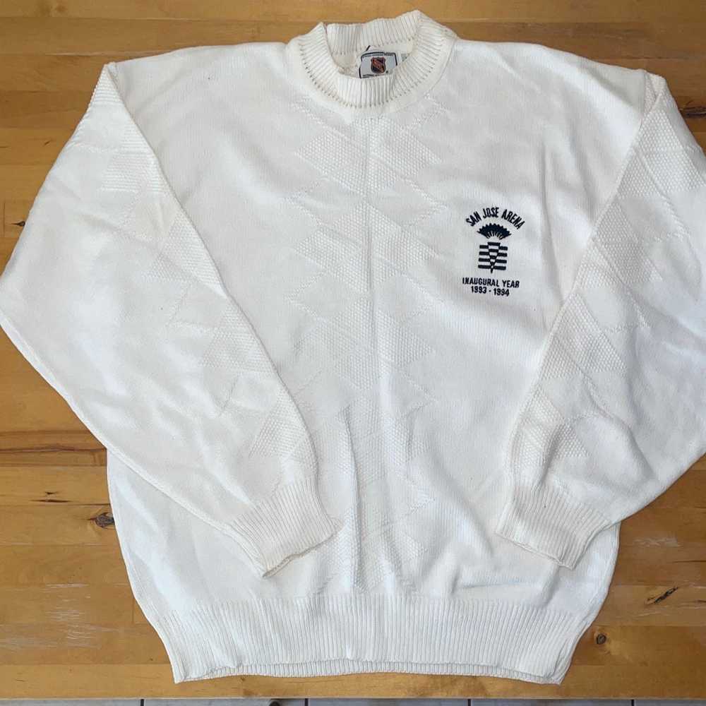 NHL San Jose Arena White Mens Vintage Sweater - image 6