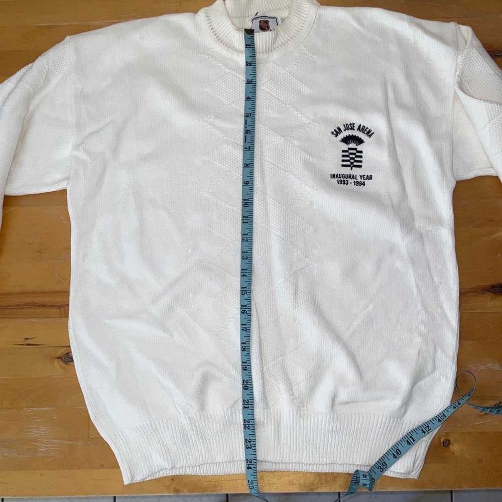 NHL San Jose Arena White Mens Vintage Sweater - image 8