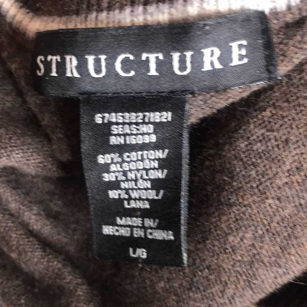 Vintage Structure Chico Brown Wool Blend V-neck S… - image 4