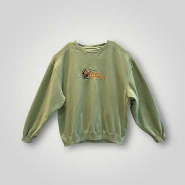 Vintage embroidered turkey 2003 green sweatshirt … - image 1
