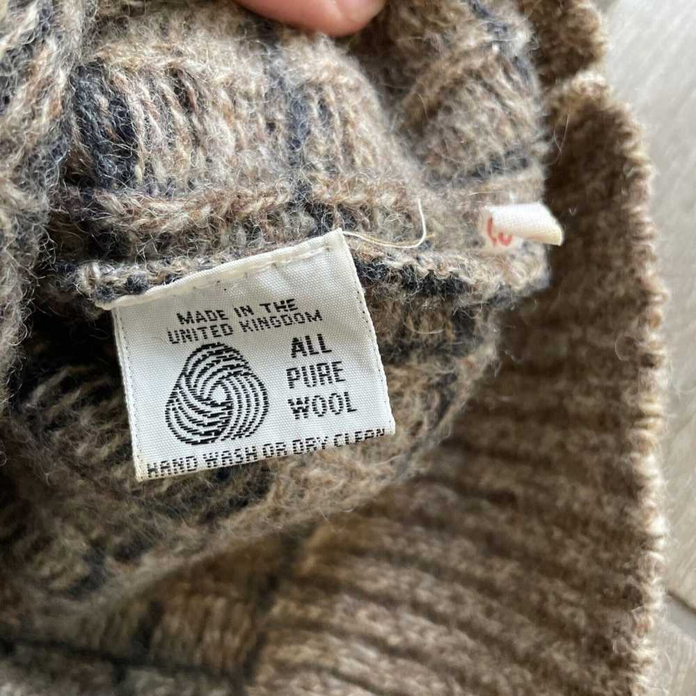 vintage borderglen wool sweater geometric design … - image 3