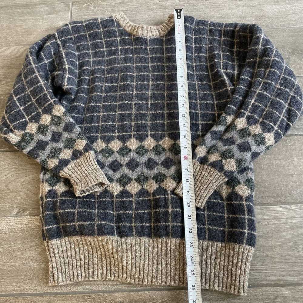 vintage borderglen wool sweater geometric design … - image 5
