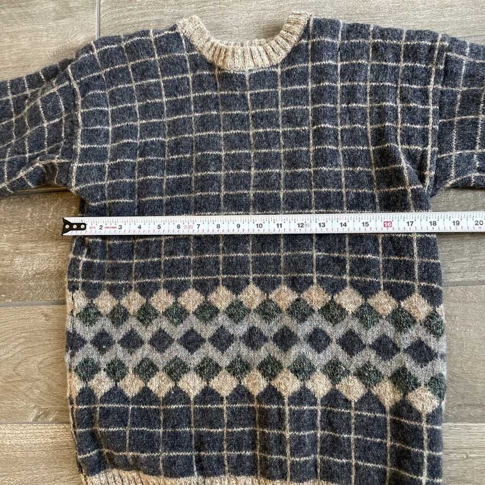 vintage borderglen wool sweater geometric design … - image 6