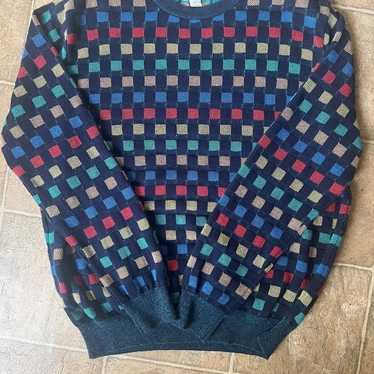 Vintage 90s Maus & Hoffman Knitted checkered sweat