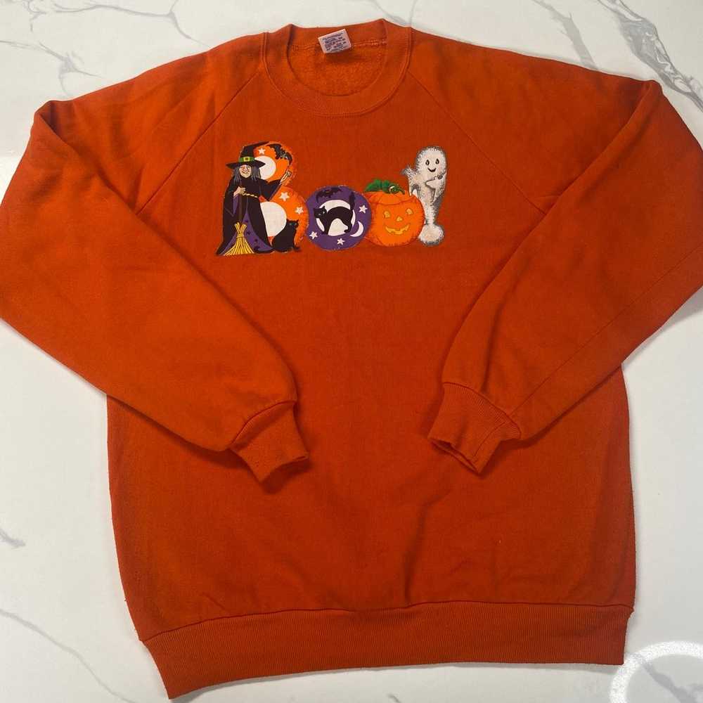 Vintage Jerzees Halloween Boo Ghost Witch Mens La… - image 7
