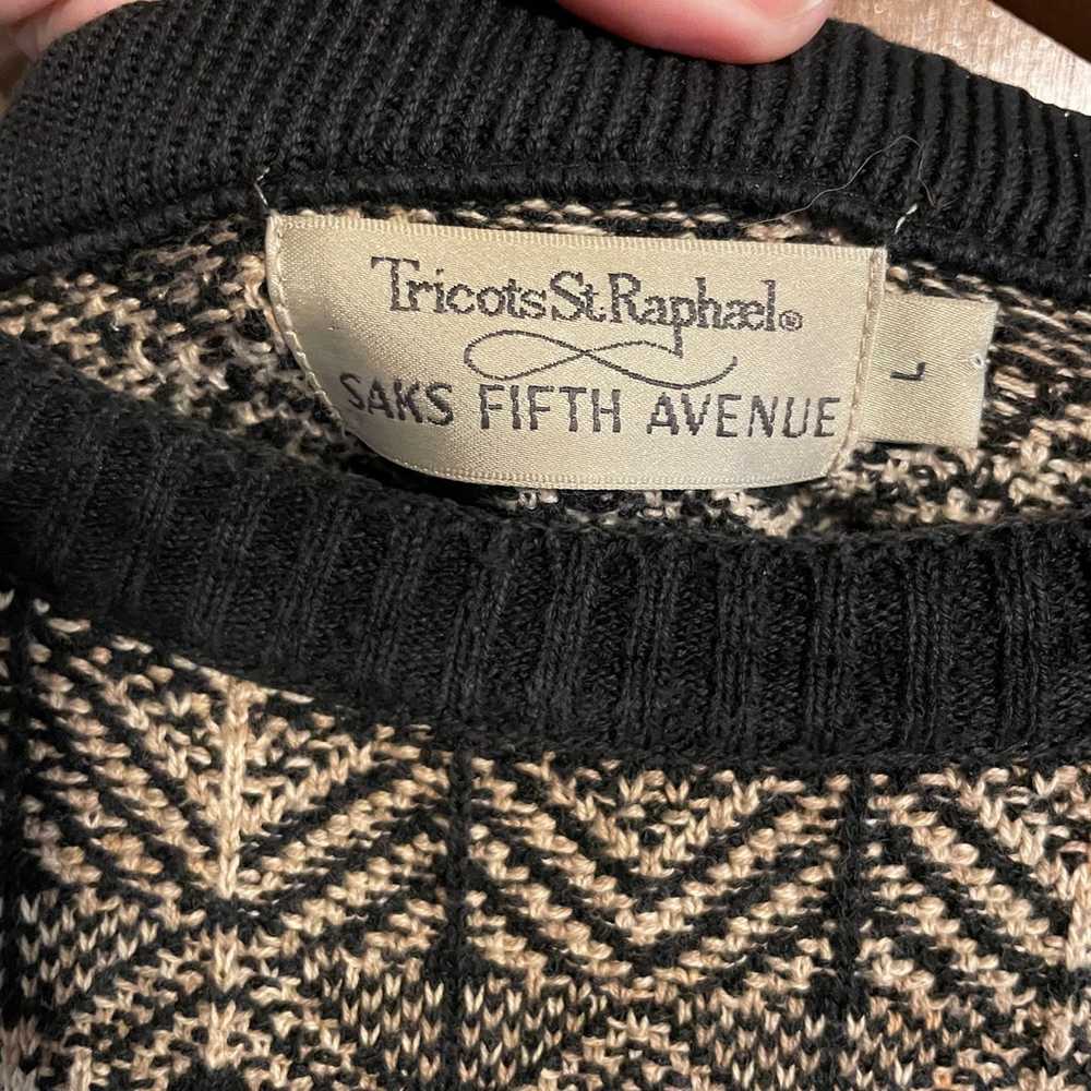Vintage Coogi Style Sweater Saks Fifth Avenue L T… - image 4