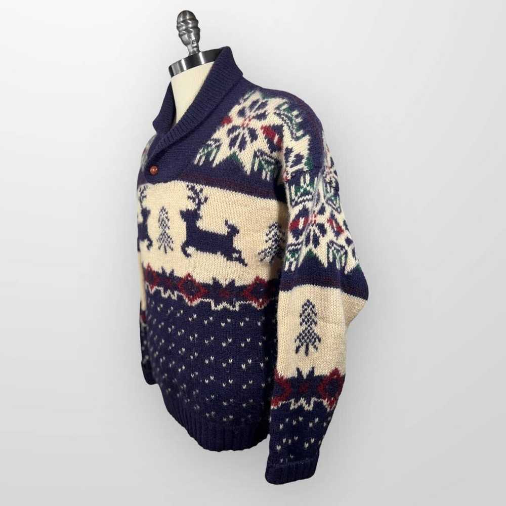 Woolrich Sweater (Large) Wool Vintage Holiday Win… - image 3
