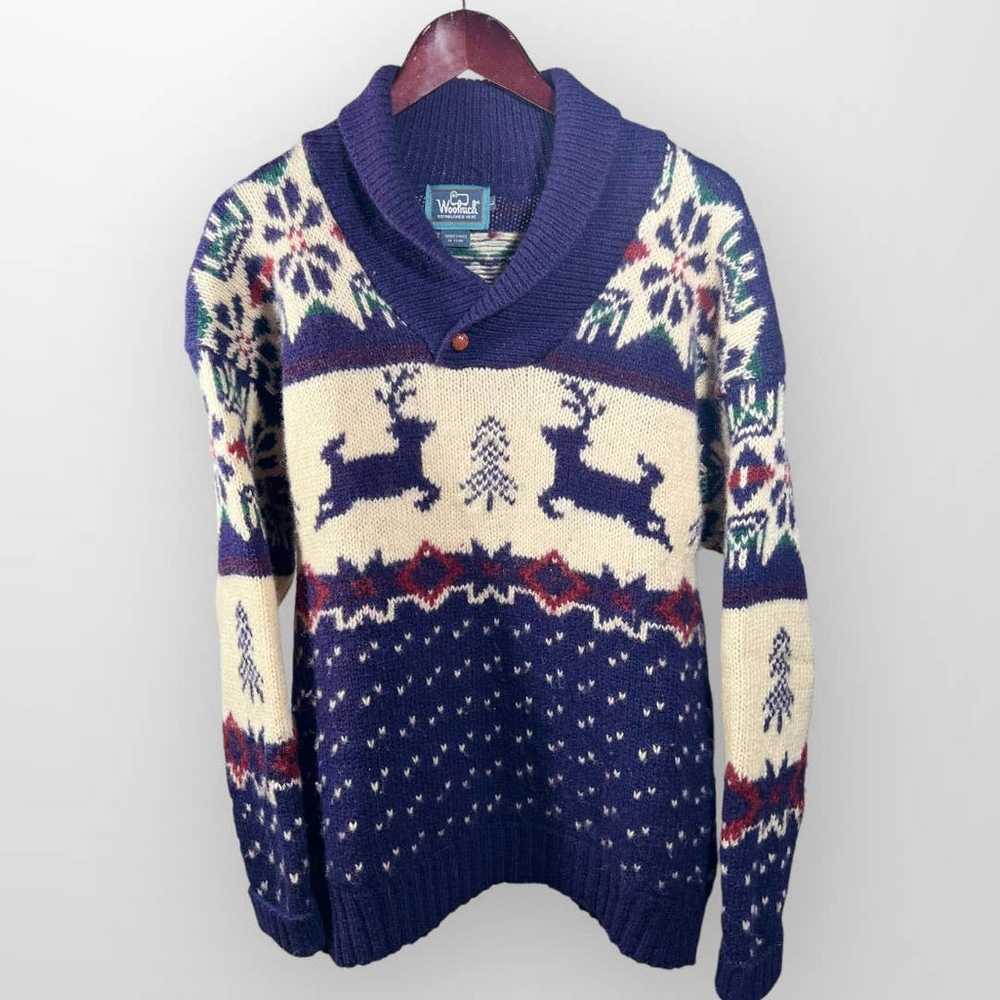 Woolrich Sweater (Large) Wool Vintage Holiday Win… - image 6