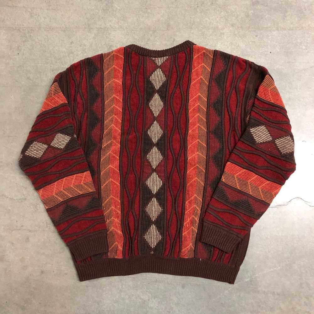 Vintage 90’s Coogi Style Knit Multi Color Sweater… - image 2