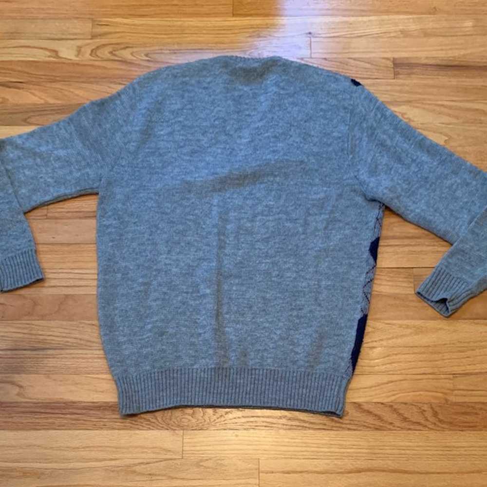 Vintage CAMPUS Argyle V-Neck Sweater XL - image 3