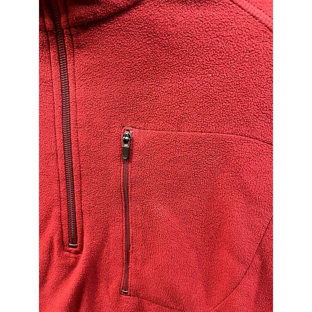 L.L Bean Mens XL Red Fleece Pullover Red - image 3