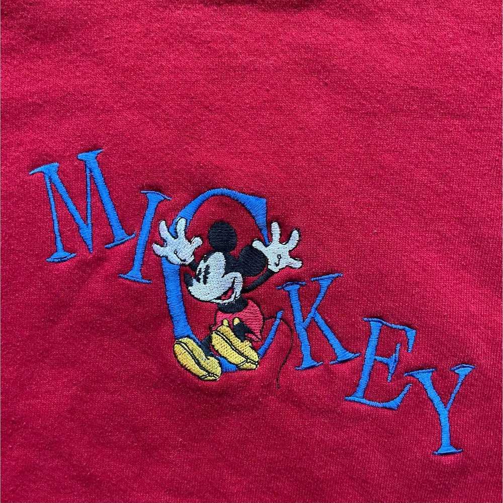 Vintage Disney Mickey Mouse Embroidered Crewneck … - image 4