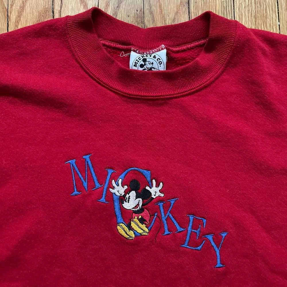 Vintage Disney Mickey Mouse Embroidered Crewneck … - image 6