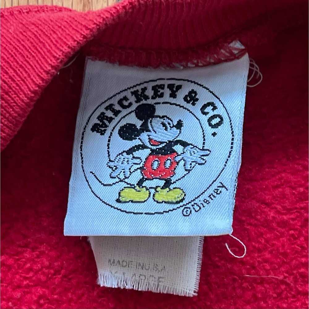 Vintage Disney Mickey Mouse Embroidered Crewneck … - image 8