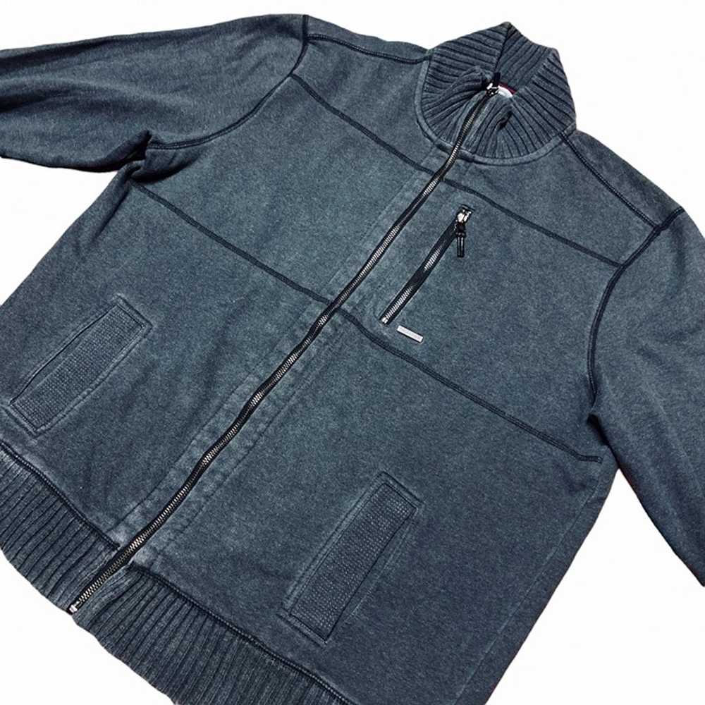 Calvin Klein Vintage Zip Up Thick Sweater Jacket … - image 3