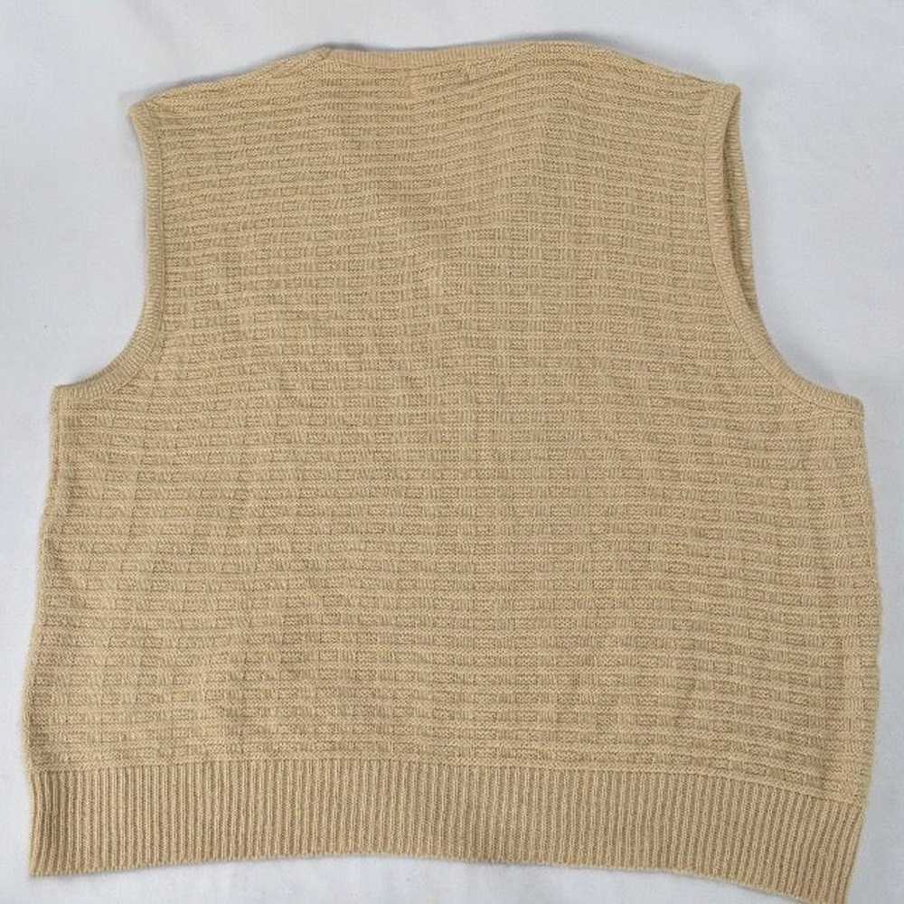 Vintage Montgomery Ward Sweater Vest Mens XL Biege - image 3