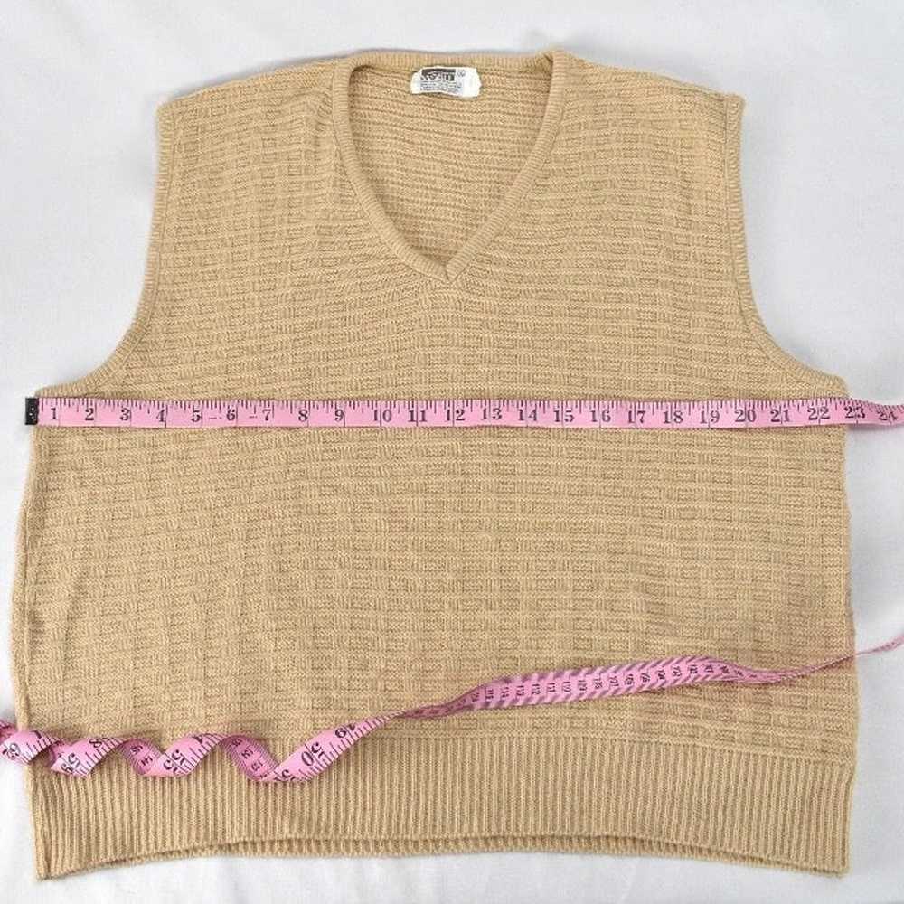 Vintage Montgomery Ward Sweater Vest Mens XL Biege - image 5
