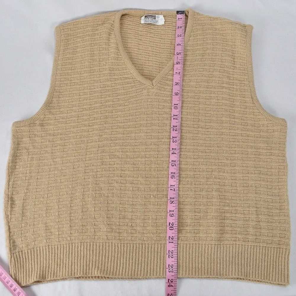 Vintage Montgomery Ward Sweater Vest Mens XL Biege - image 6