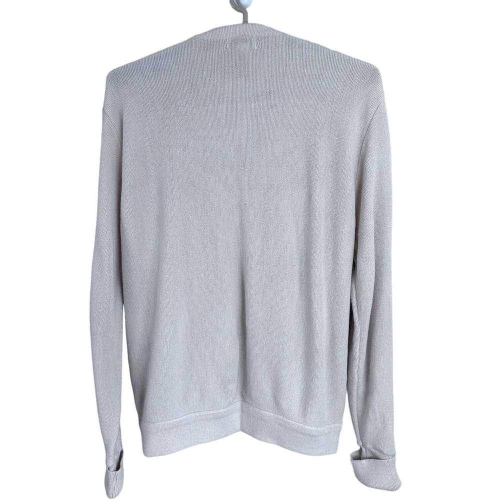 IZOD Cardigan Sweater Vintage 90s Mens XL Cream L… - image 12