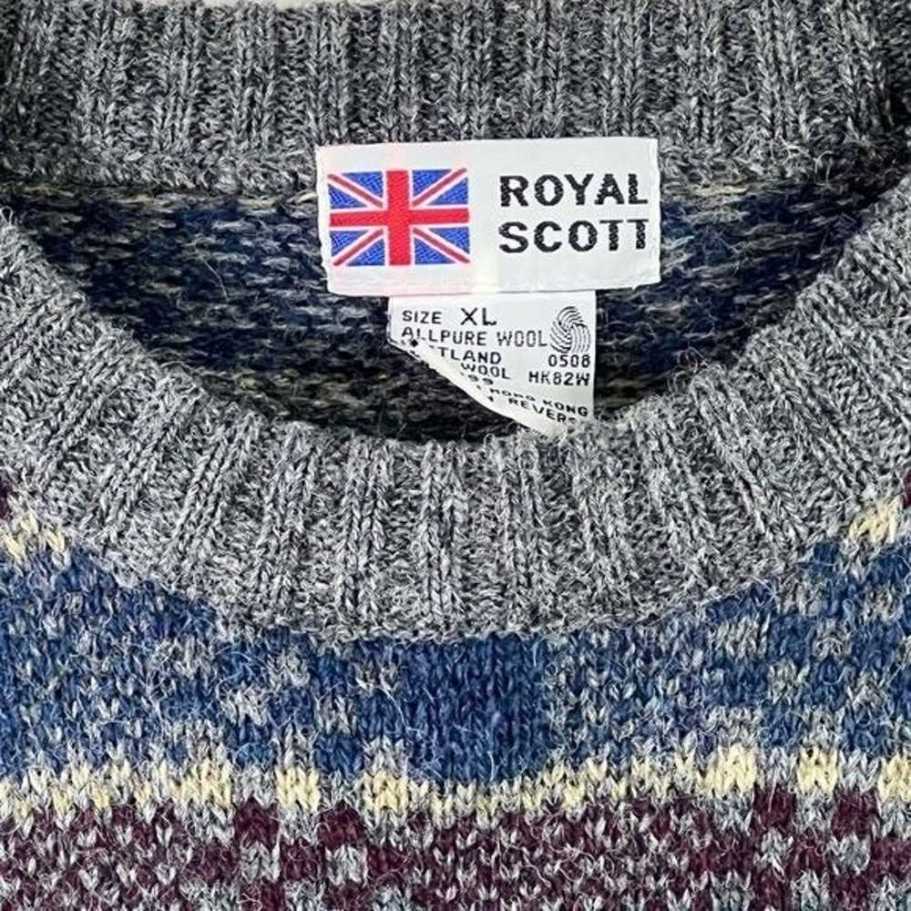 Vintage Royal Scott Pure Shetland Wool Sweater 80… - image 4
