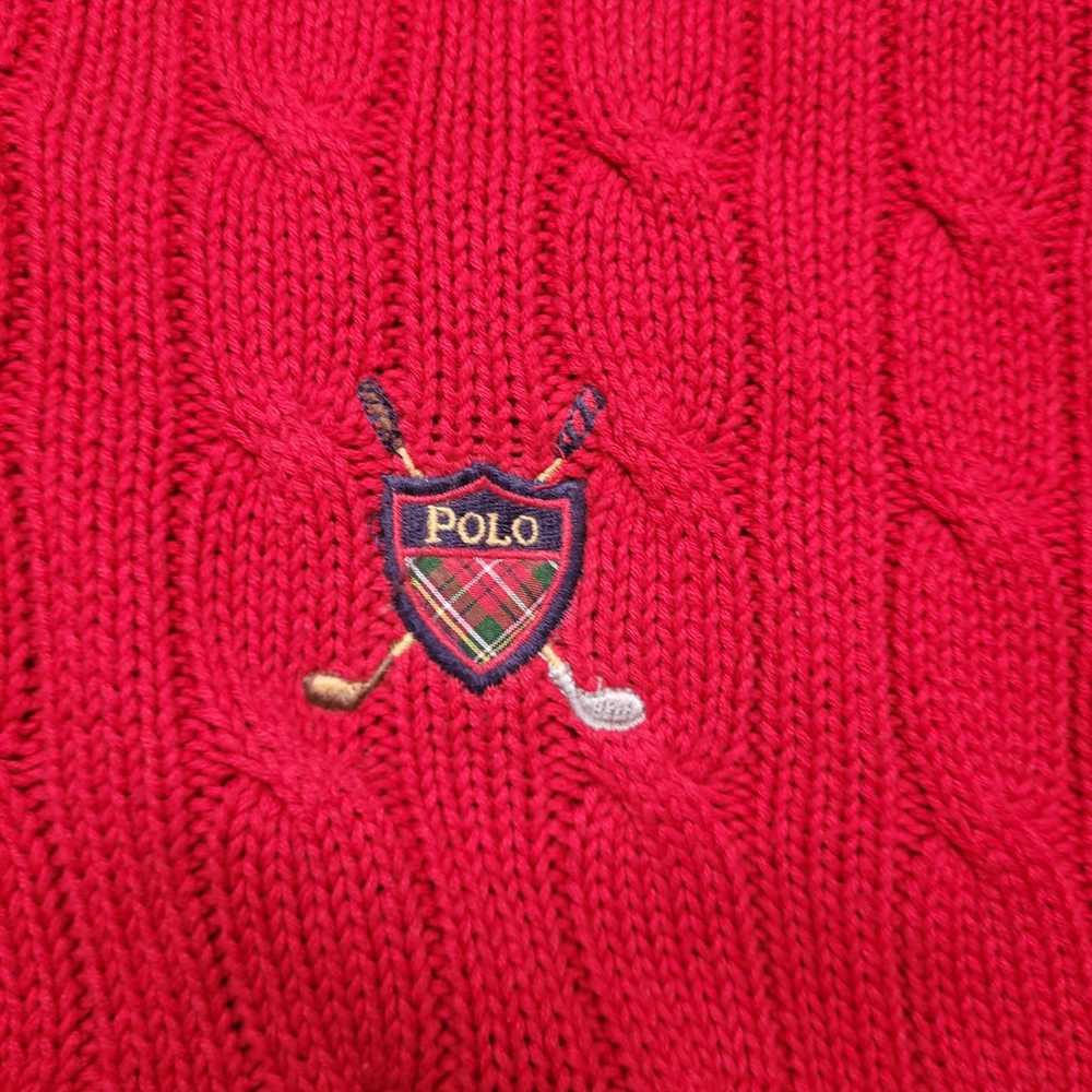 Vintage Polo Ralph Lauren Chuncky Cable Knit Golf… - image 3