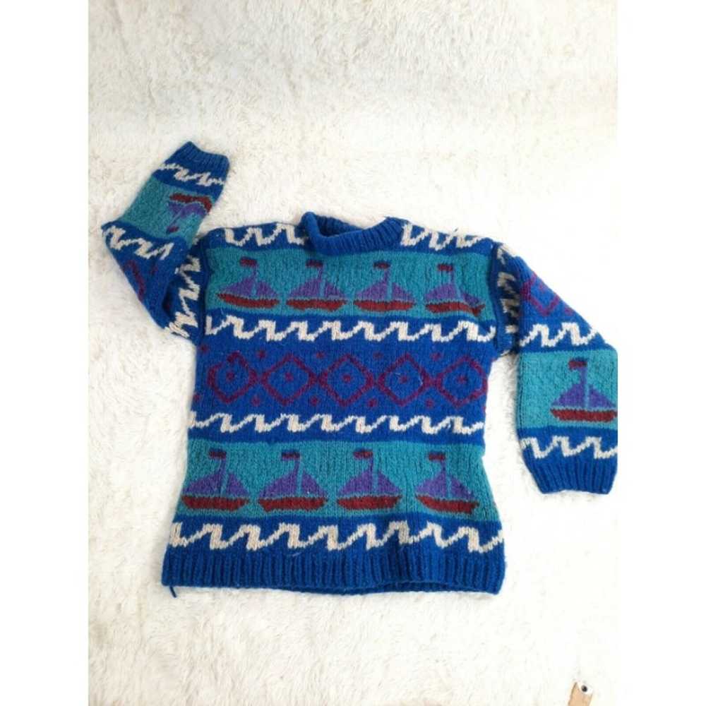 Vintage Otavalo XL Handwoven Wool Sweater Made in… - image 1