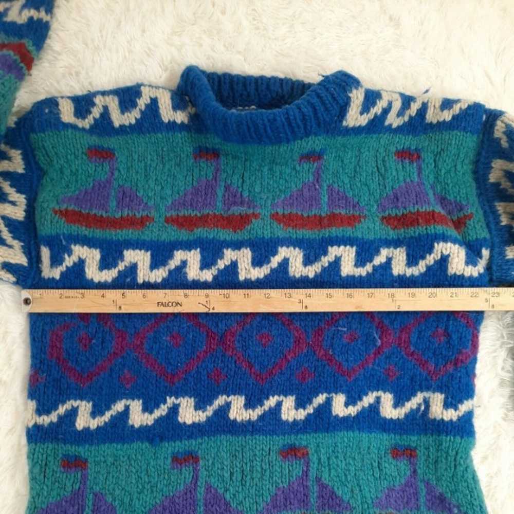 Vintage Otavalo XL Handwoven Wool Sweater Made in… - image 3