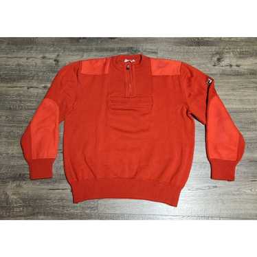 Vintage 70s / 80s Fila 100% Wool Quarter Zip Swea… - image 1