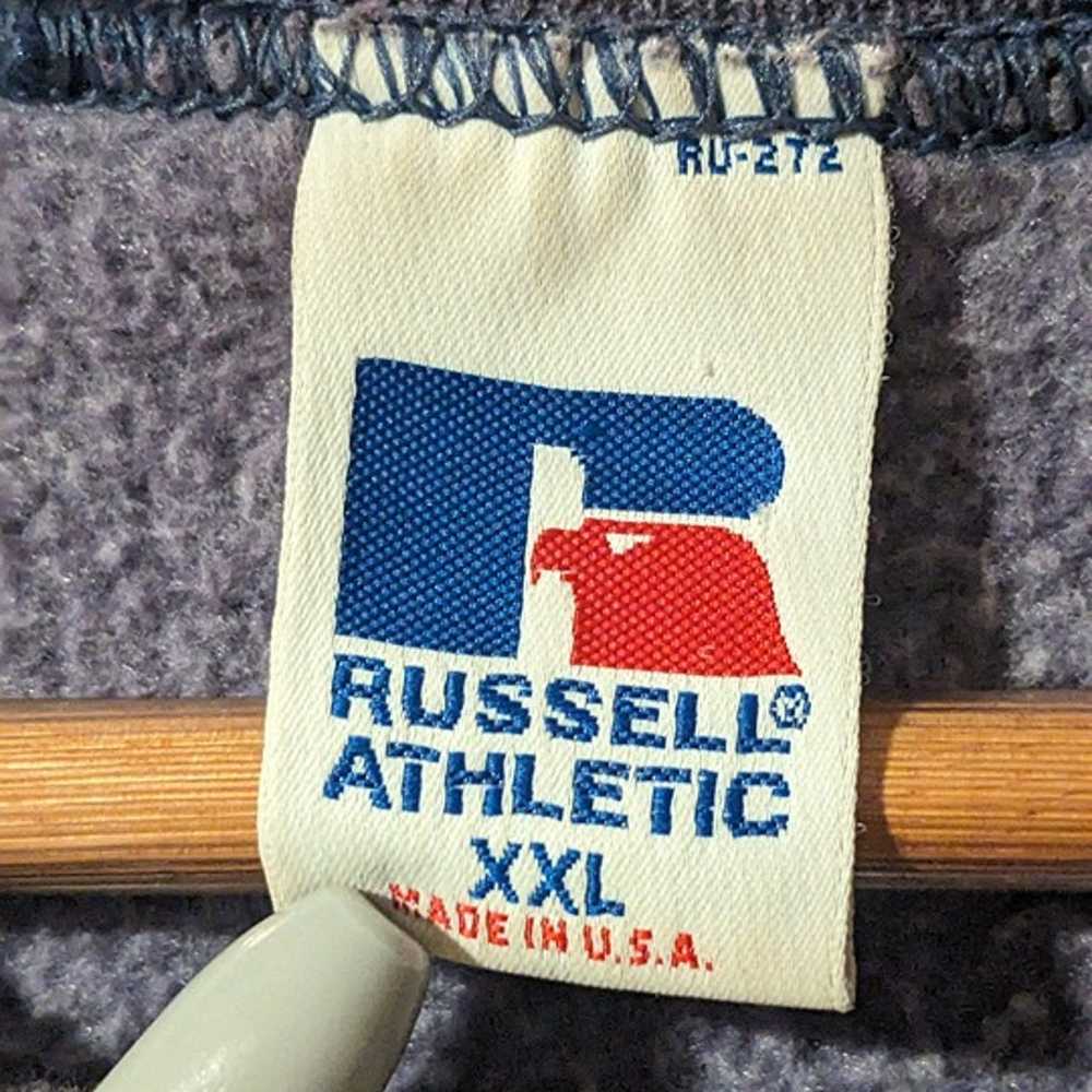 Vintage 90s Russell Athletic Essential Blank Blue… - image 2