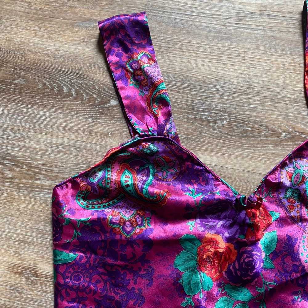 Vintage 90s Kathryn Satin Paisley Camisole - image 2