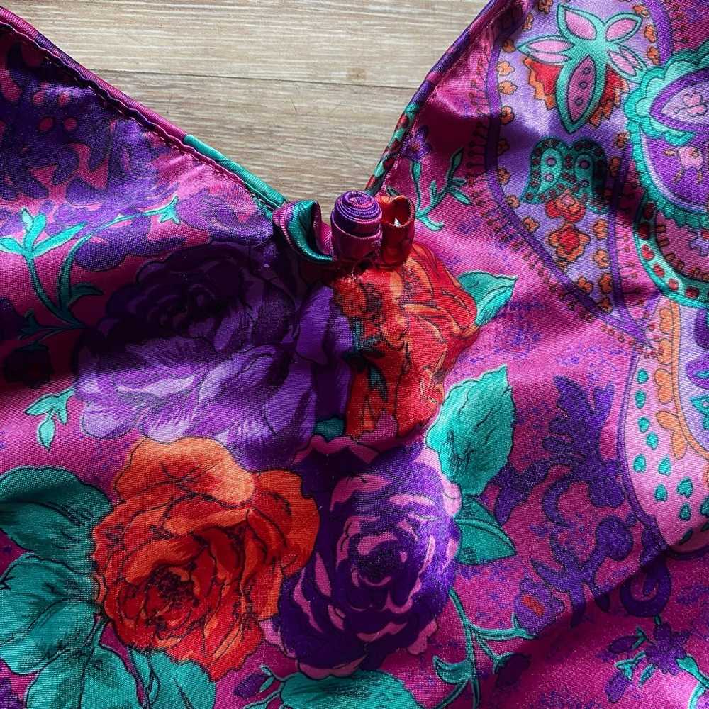 Vintage 90s Kathryn Satin Paisley Camisole - image 3