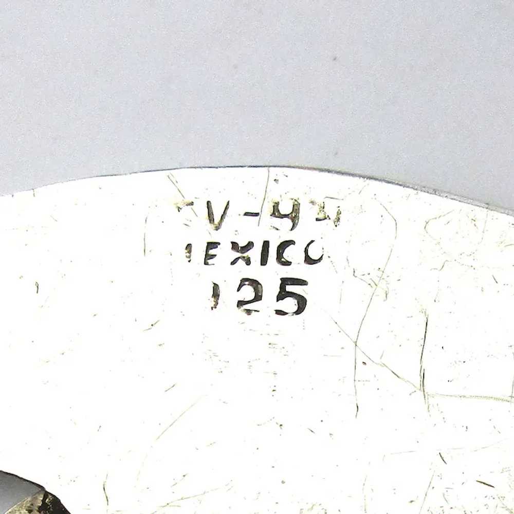 Big Sleek Taxco Sterling Silver FOX Pin Modernist - image 6