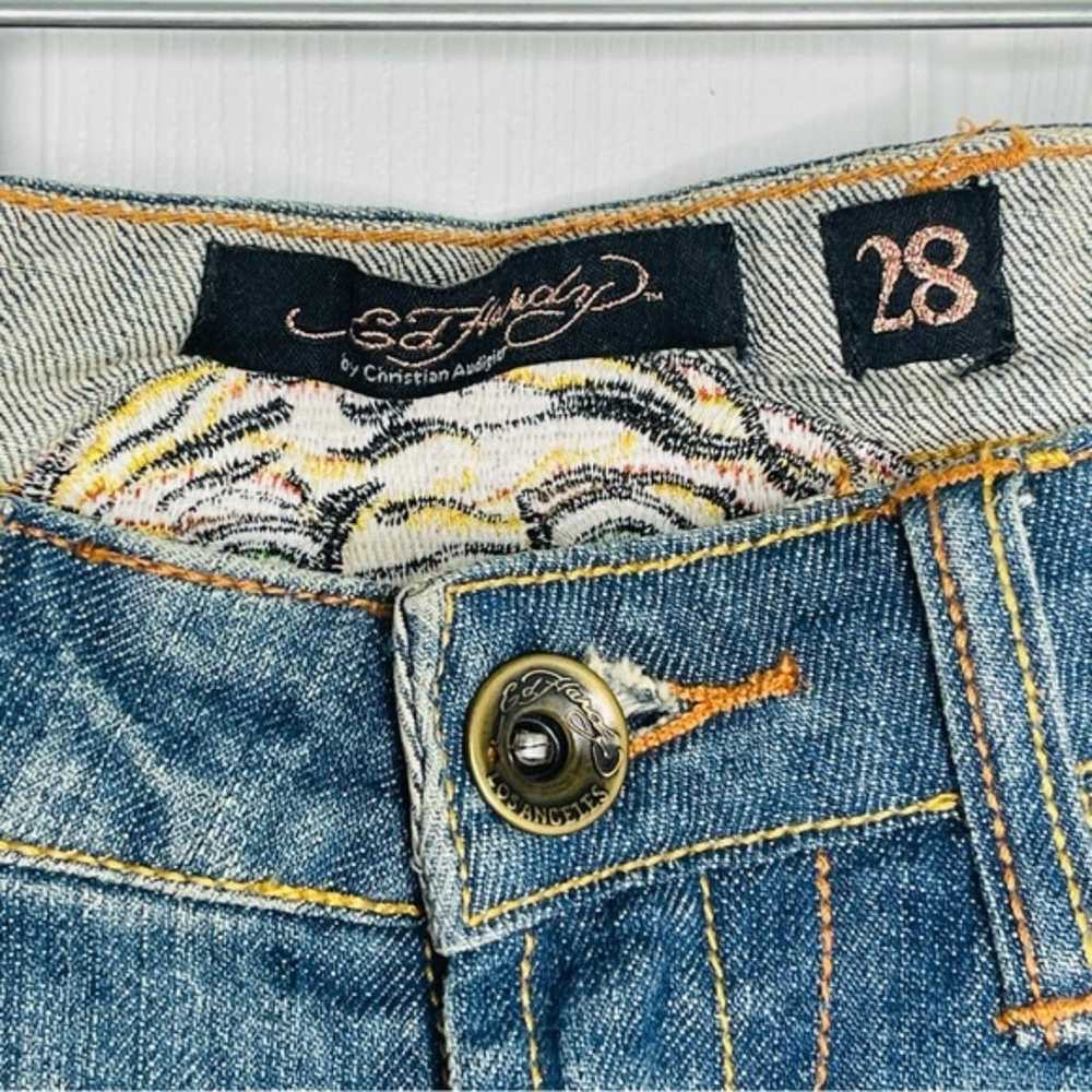 Ed Hardy Tiger Embroidered Straight Leg Jeans Siz… - image 3