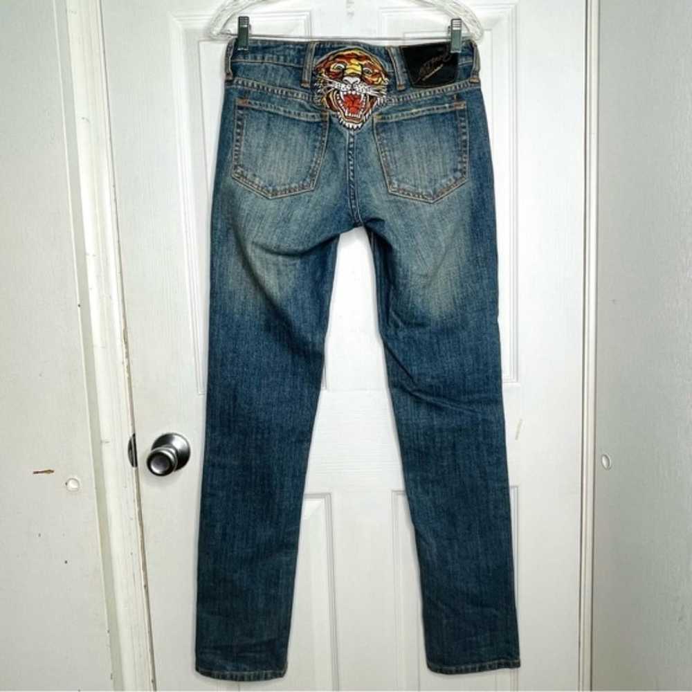 Ed Hardy Tiger Embroidered Straight Leg Jeans Siz… - image 6