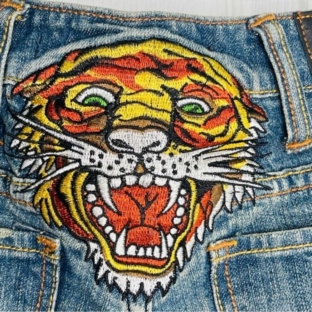 Ed Hardy Tiger Embroidered Straight Leg Jeans Siz… - image 7