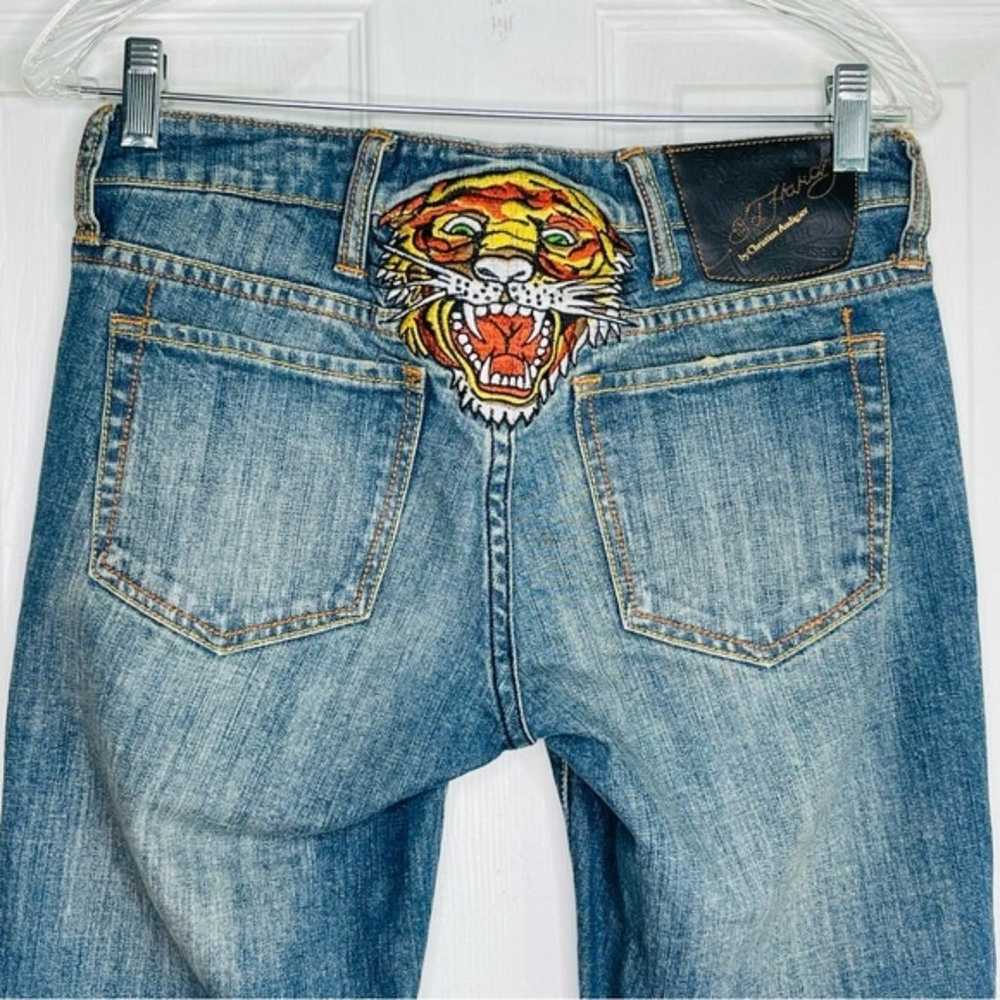 Ed Hardy Tiger Embroidered Straight Leg Jeans Siz… - image 8