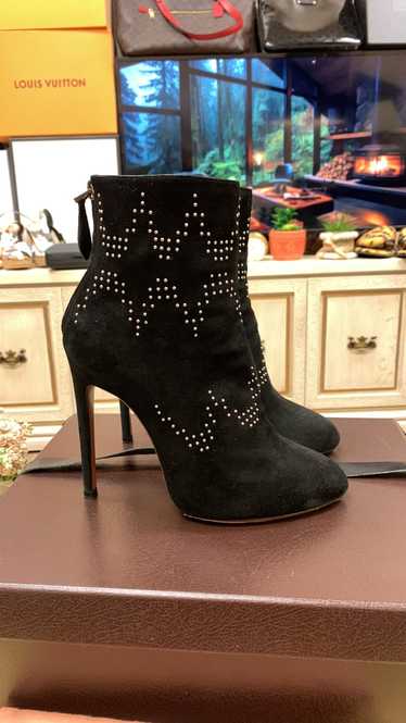 Alaia Alaïa Black Suede Round-Toes/Studded Accents