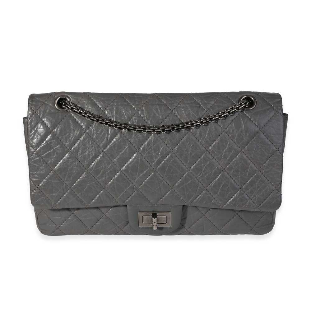 Chanel CHANEL Gray Quilted Aged Calfskin Reissue … - image 1