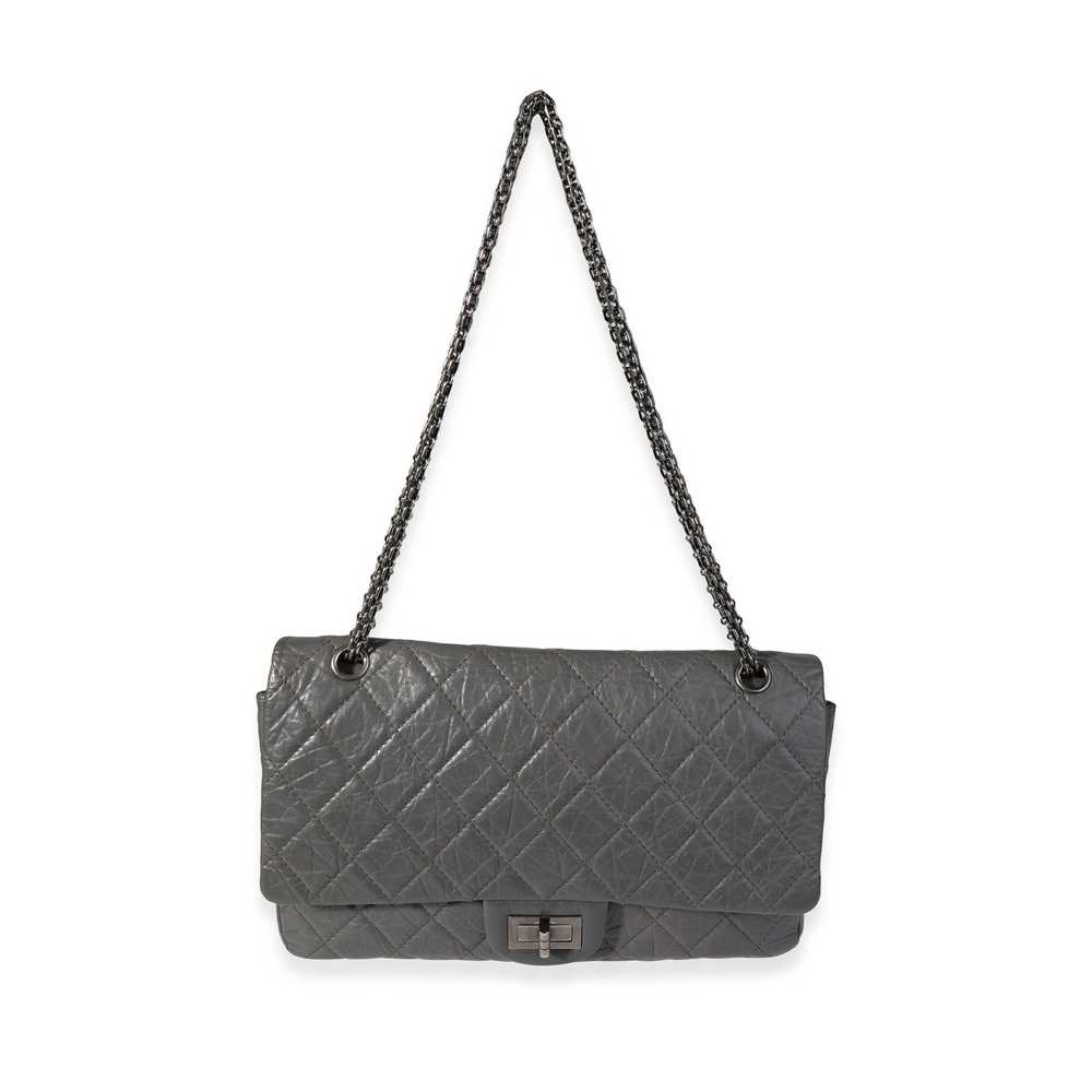 Chanel CHANEL Gray Quilted Aged Calfskin Reissue … - image 2