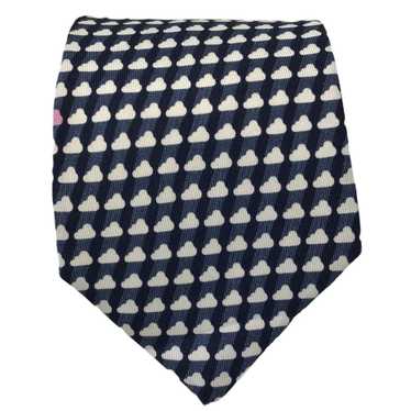 Thomas Pink THOMAS PINK Blue Clouds Silk Tie Ital… - image 1