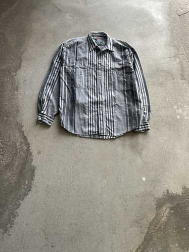 Vintage 2000 Hollister Made In Hong Kong Striped Button Up Shirt Men Medium