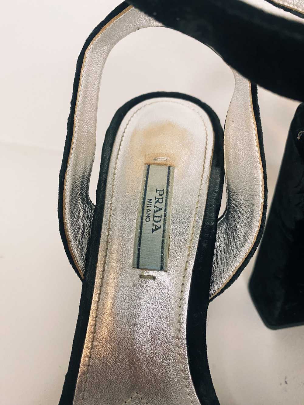 Prada Velvet Black Prada Heels - image 4