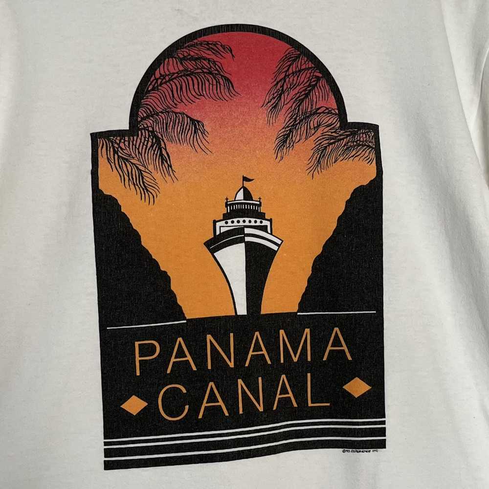 Made In Usa × Tee Shirt × Vintage 90s Panama Cana… - image 5