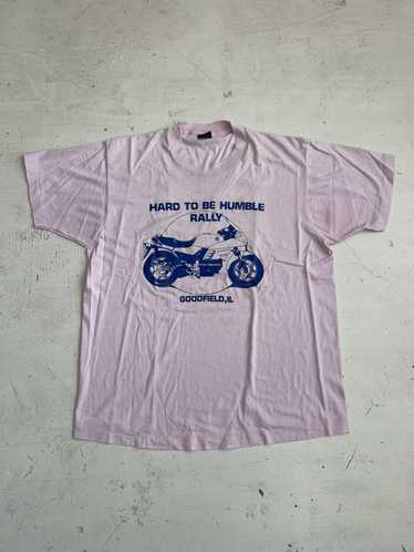 Vintage Vintage pink single stitch motorcycle tee