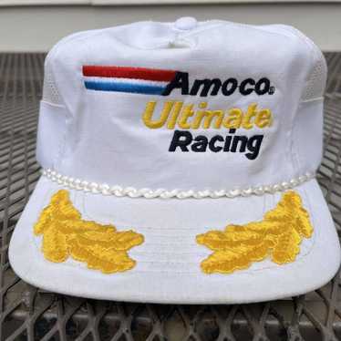Other Vintage Amoco Ultimate Racing Mesh Trucker … - image 1