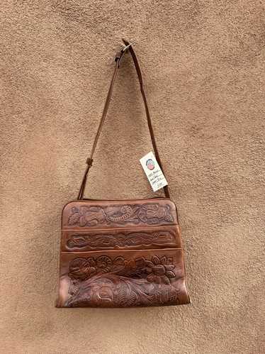 1970's Mexican Hand Tooled Leather Purse