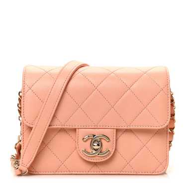 CHANEL Caviar Quilted Like A Wallet Flap Coral