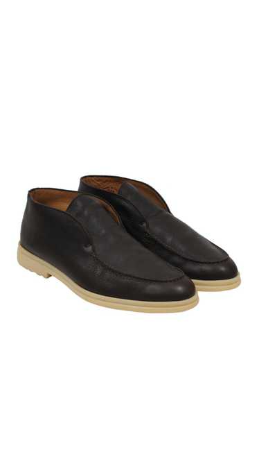 Loro Piana Brown Leather Open Walk Boots - 01881